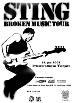 Sting broken music tour poster